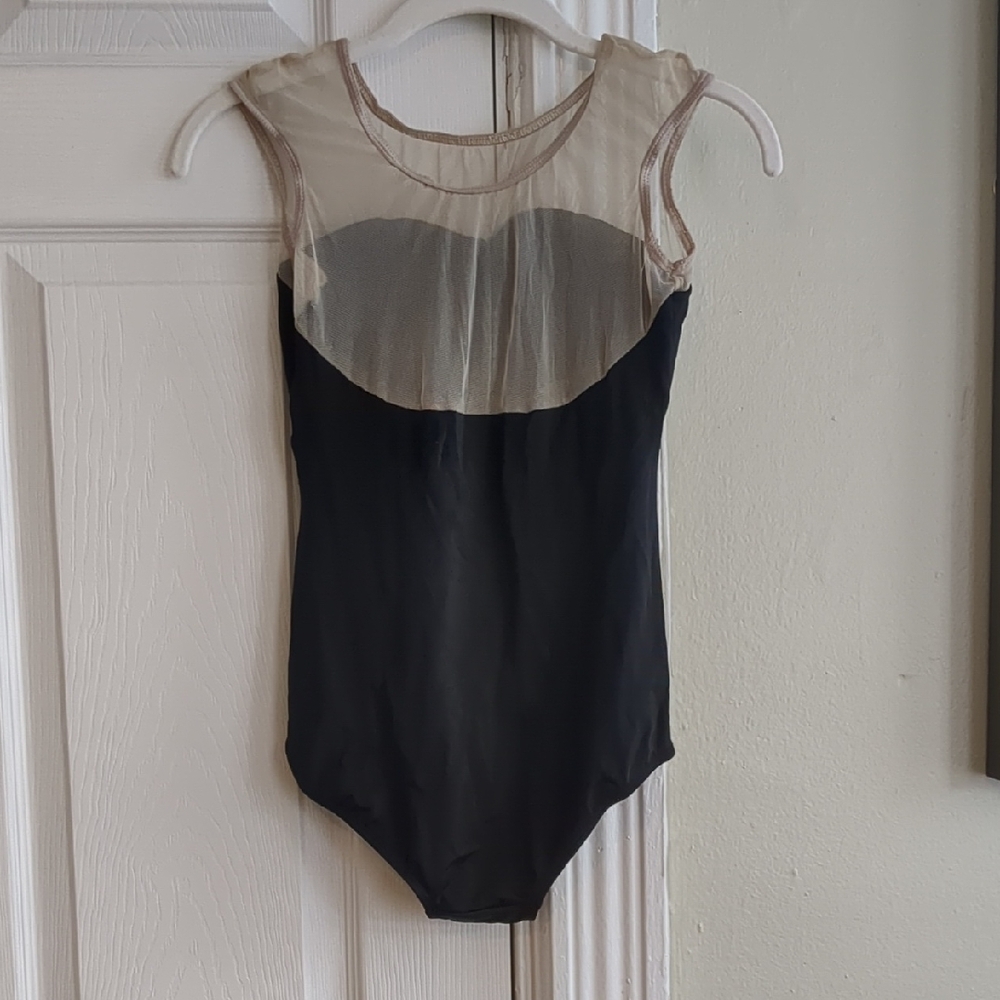Mirella Black Leotard With Mesh - Picture 3 of 4